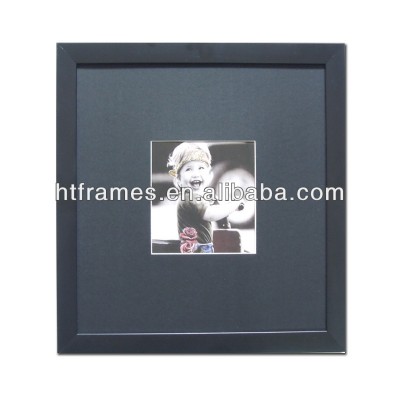 10x10 " black photo frames with black matted