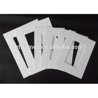 high quality white color V groove photo mat 8x10 5x7