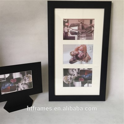 3 Holl Combination Wall Photo Frame Processing Custom Factory. Cheap Black Plastic Picture Frams or Called PS Frame