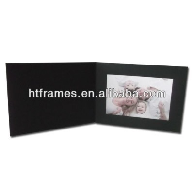 black portrait folder for 4x6 photo