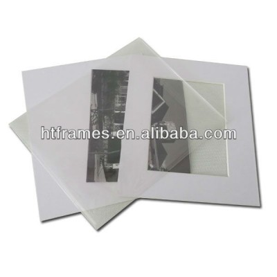 High quality Acid free bevel cut white art mattes and frames with backing