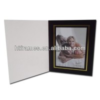 4x6 " gold foil line black photo folder