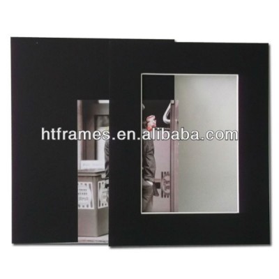 High quality Acid free bevel cut black matboard with backing board 11x14